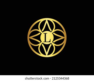 L Letter Logo  Design Vector Icon.Creative and Modern luxury  Colorfull Template with raund Shape.