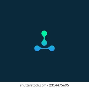 Plantilla vectorial de diseño con logotipo L. Logo de la carta de Tecnología L.