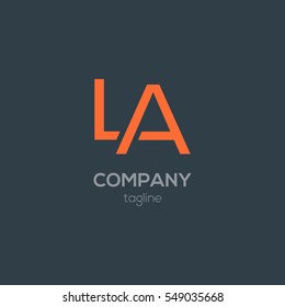 L & A  Letter logo design vector element