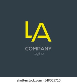 L & A  Letter logo design vector element