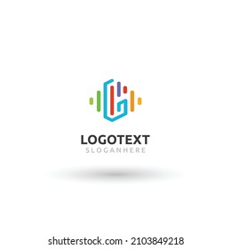 L letter logo, L equalizer logo, L letter logo