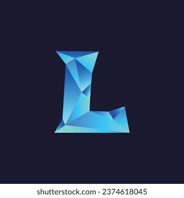 Abstraktes Logo-Design für L-Buchstaben