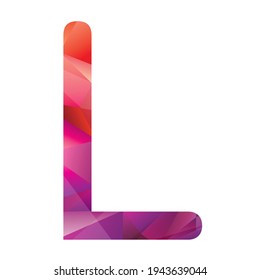 L Letter Logo Icon Colorful Abstract Mosaic Pattern Design template Element in uppercase, abstract art alphabet letter l logo with two triangles