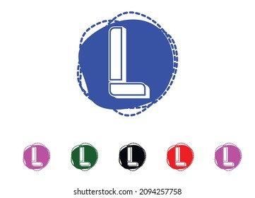 L letter logo and icon design template
