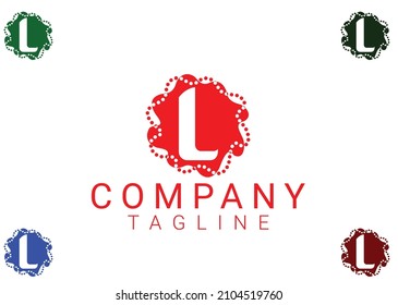 L letter logo and icon design template