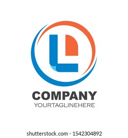 l  letter logo icon illustration vector design