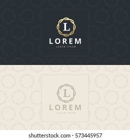 L Letter Logo, Icon with pattern. vector element