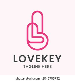 L Letter Logo, Key Of Love For Business.