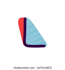 L letter logo in kids paper applique style. Perfect for cute identity, funny craft package, holidays poster, etc.