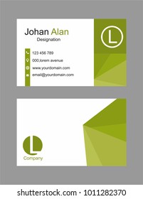 L Letter logo Minimal Corporate Business card