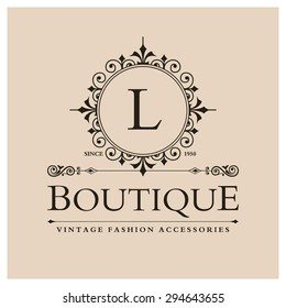 Logotipo de letra L, elementos de diseño monograma, diseño de logotipo de arte de línea. Hermosos diseños con logotipo Boutique, Business Sign, Restaurant, Royalty, Cafe, Hotel, Heraldic, Joyería, Moda, Vino. Ilustración del vector