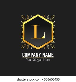 L Letter logo, Monogram design elements, line art logo design. Beautiful Boutique Logo Designs, Business sign, Restaurant, Royalty, Cafe, Hotel, Heraldic, Jewelry, Fashion, Wine. Vector illustration