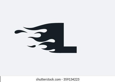 L letter logo, motor oil logo design.