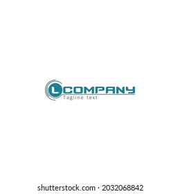 L letter logo with music