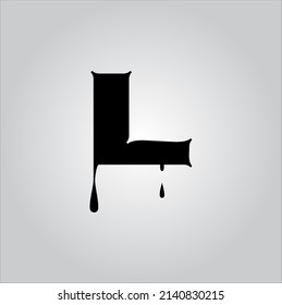 Logo de la letra L con fondo blanco gradiente agradable. Icono de letra L. L.