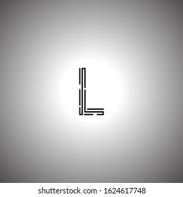 L letter logo with nice white background.L letter icon.