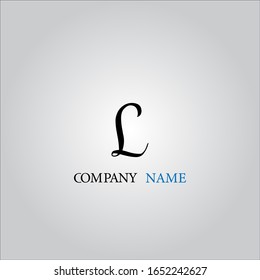 L letter logo with nice white background.L letter icon.