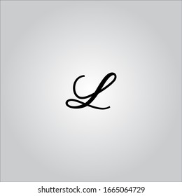 L Letter Logo With Nice White Background.Script Font Letter Logo.Script Icon Design.