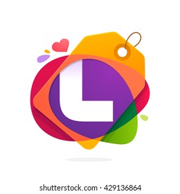 L letter logo with Sale tag. 