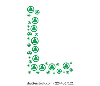 L letter logo shape design vector template