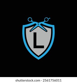 L letter Logo with Shield, L shield logo design template