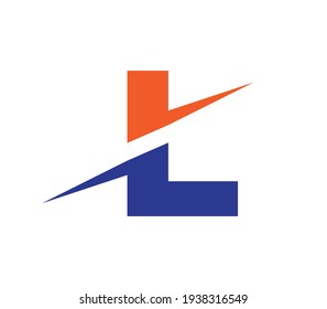 L-Buchstaben Logo mit Slice Konzept Vektor. Logo für Slice L-Buchstaben