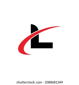 Logotipo de letra L con vector swoosh Monograma libre l