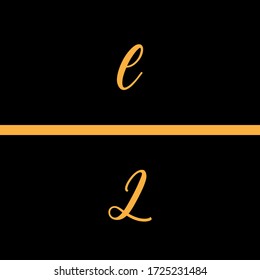 Diseño vectorial del logotipo de la letra L con letra pequeña y mayúscula
