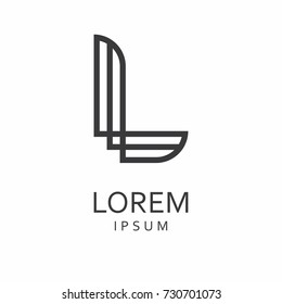 L Letter Logo. Vector Icon