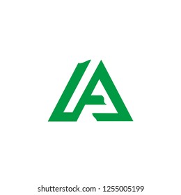 L and A letter logo vector inspirations combine unique 