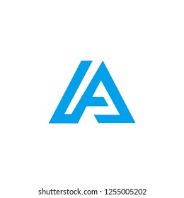 L and A letter logo vector inspirations combine unique 