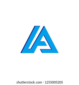 L and A letter logo vector inspirations combine unique 