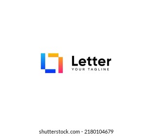 L Letra Plantilla vectorial de logotipo Símbolo abstracto de monograma