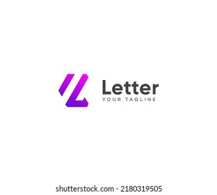 L Letra Plantilla vectorial de logotipo Símbolo abstracto de monograma