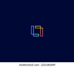 L Letra Plantilla vectorial de logotipo Símbolo abstracto de monograma