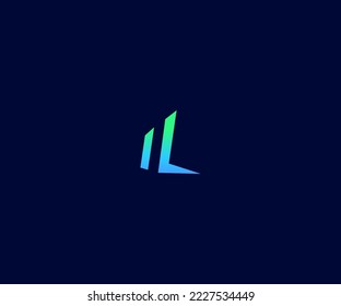 L Letter Logo Vector Template Abstraktes Monogramm Symbol. Für Business Sports, Technologie, Mode, Digital- und künftiges kreatives Logo verwendbar