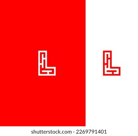 L Letra Plantilla vectorial de logotipo Símbolo abstracto de monograma 