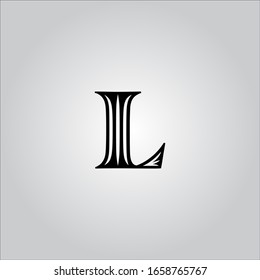 L letter logo with white background.L letter icon.Nice letter design.