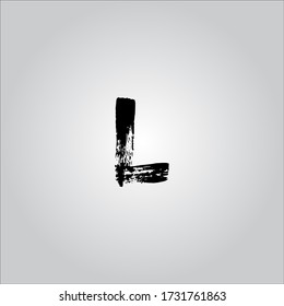 L letter logo with white background.L letter icon.Black letter design.