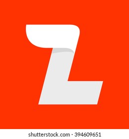 L letter logo with a wing on red. Font style, vector design template elements for your application or corporate identity.