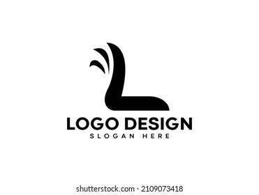 L Letter Logo With Wings - L Wings logo