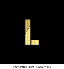 L letter. luxury alphabet. gold alphabet. luxury font. font for web. font for business.