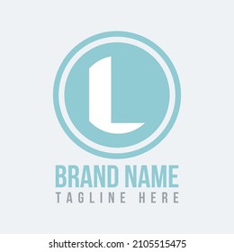 L letter mark brand logo design. Corporate simple text iconic logo icon design. 