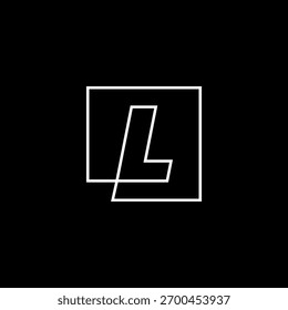 l letra marca quadrado logotipo vetor ícone ilustração