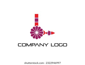 L letter Modern abstract Creative digital animal logo. vector illustration logo. modern style Awesome logo in shape a template Mode flat.