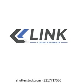 L letter monogram logistics logo vector illustration