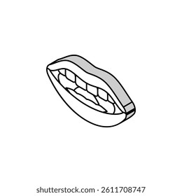 l letter mouth animate isometric icon vector. l letter mouth animate sign. isolated symbol illustration