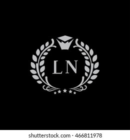 L letter and N letter vector monogram. Business logo template. Luxury hotel sign (emblem, symbol, icon)