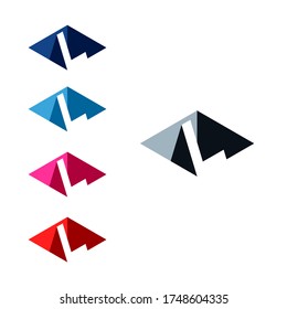 L-Buchstabe negativ mit 3D-Effekt Logo-Konzept, EPS10