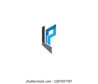 L letter with p letter logo illustration